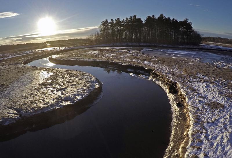 The salt marsh has been identified by scientists as one of several around the country that is falling victim to pressures such as sea-level rise and changing land uses.