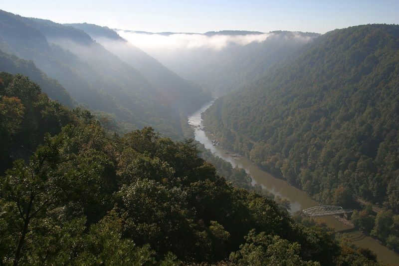 West Virginia, Fayetteville, New River Gorge National River, Appalachian And Allegheny Mountains.