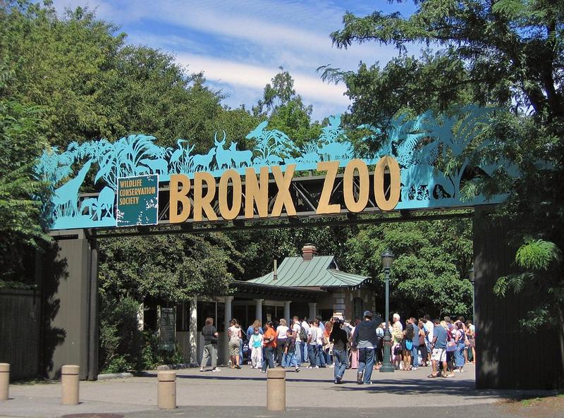 Entrance gate to the Bronx Zoo, New York City.