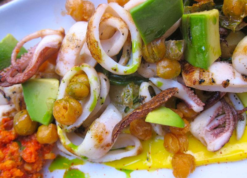Charred Montauk Squid by Chef Jason Weiner of Almond