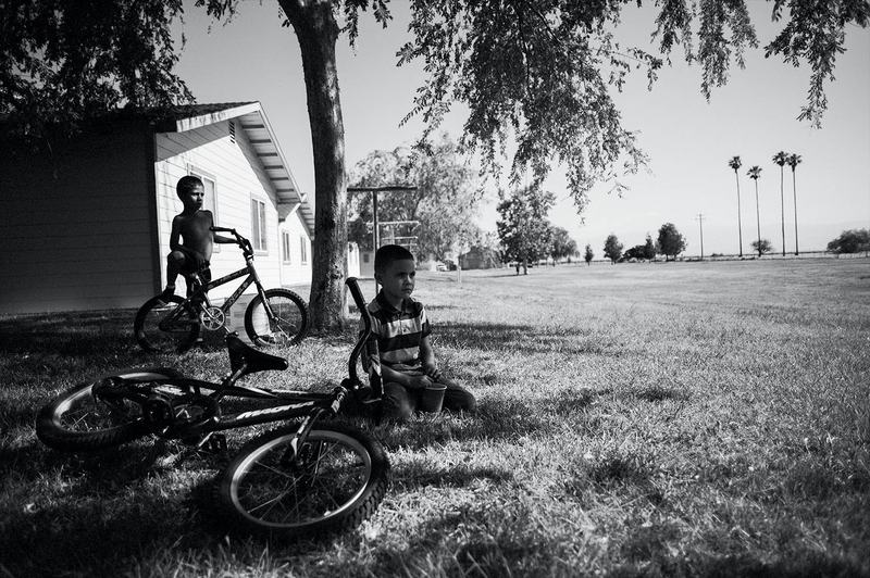 Nearly a hundred families live at the Arvin camp during the summer harvest