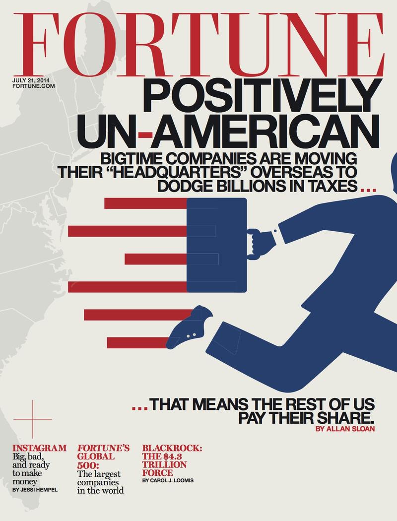 Fortune's cover story, "Positively un-American tax dodges"