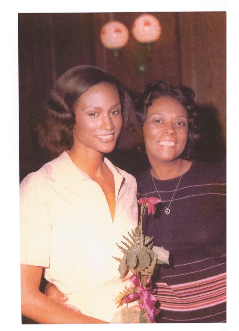 "Eighteen years old and on my way in the modeling world, with my proud mom."- Beverly Johnson