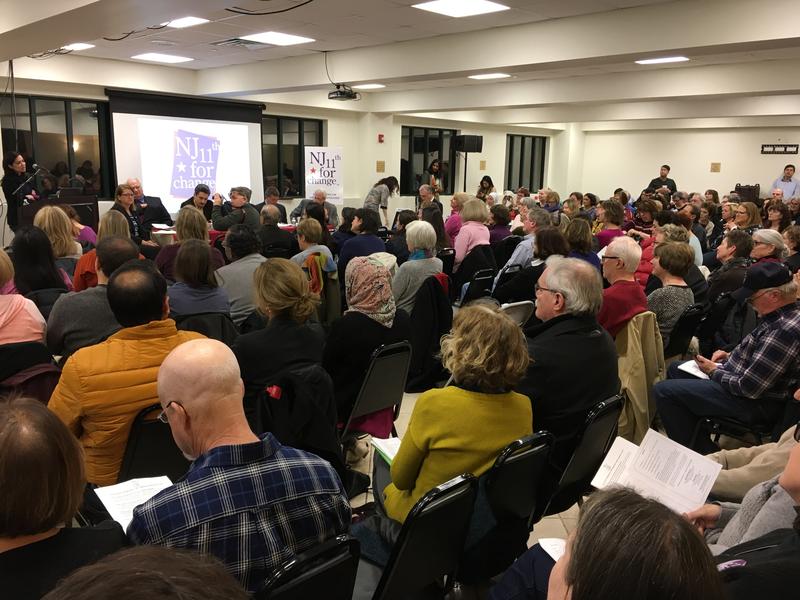 About 350 people gathered at a Boonton mosque Tuesday for a town hall hosted by NJ 11th for Change