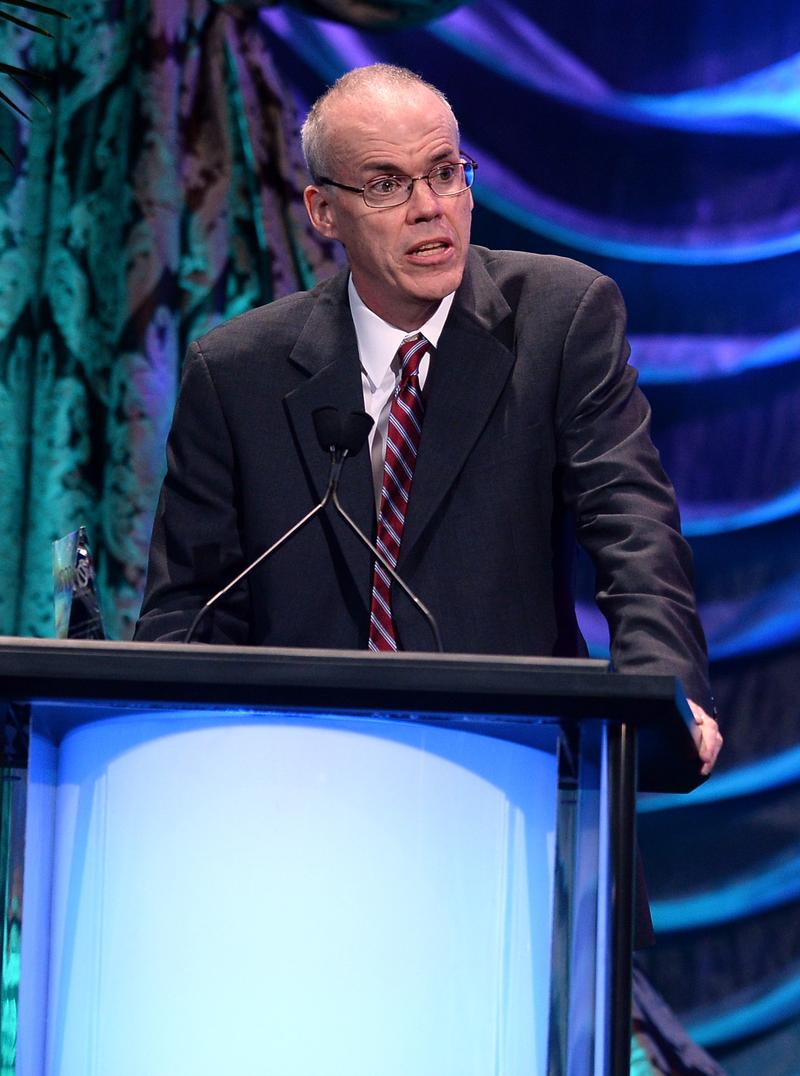 Honoree Bill McKibben accepts the EMA Lifetime Achievement Award onstage during the 23rd Annual Environmental Media Awards