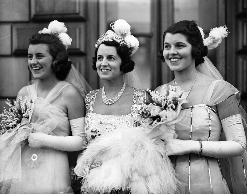 Rosemary Kennedy (far right) is pictured with friends and family in 1938. Three years later in 1941, she underwent a surgery that left her severely disabled.
