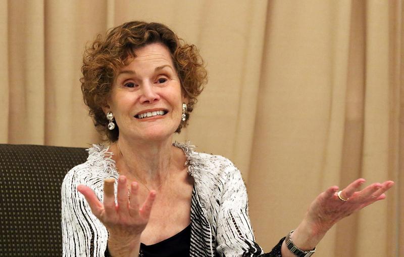 Judy Blume In Conversation With WLRN's Alicia Zuckerman at Temple Judea on June 15, 2015 in Miami, Florida.