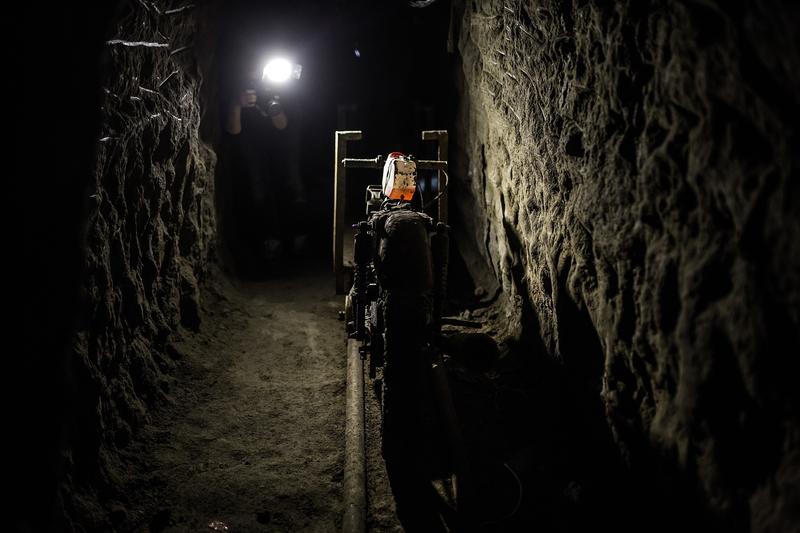 Inside view of the tunnel inside the house where used by Joaquin 'El Chapo' Guzman to escape from the Maximum Security Prison of El Altiplano last Sunday, in Almoloya de Juarez, Mexico in July, 2015