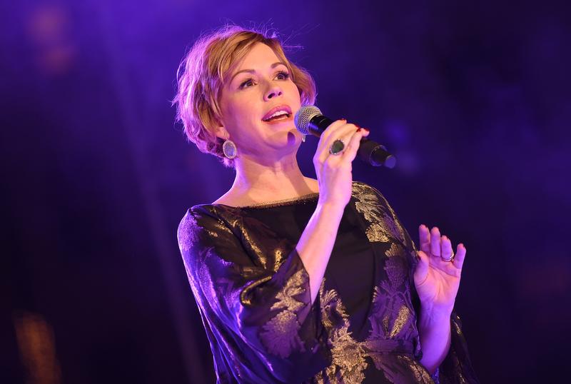 Actress Molly Ringwald performs in Beverly Hills, California.