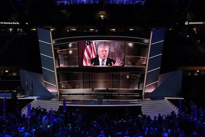 Trump officially accepts Republican presidential nomination.