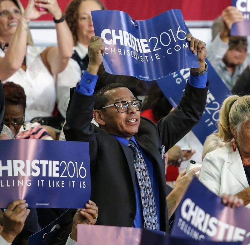 Angel Cordero was among the supporters at Gov. Christie's presidential campaign launch.
