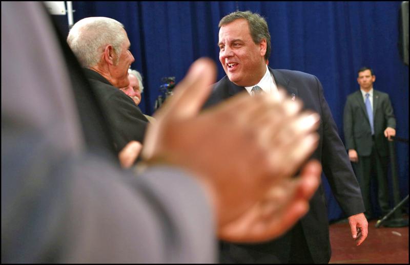 New Jersey Governor Chris Christie at a Town Hall event in Kenilworth, NJ