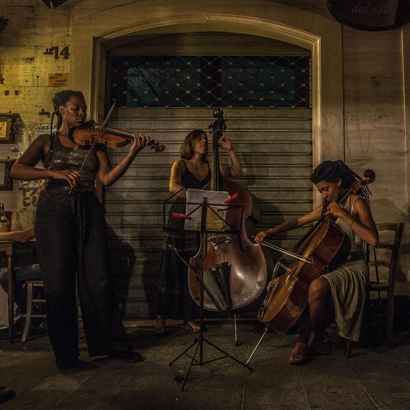 Hear in Now (L to R: Mazz Swift, Silvia Bolognesi, Tomeka Reid)