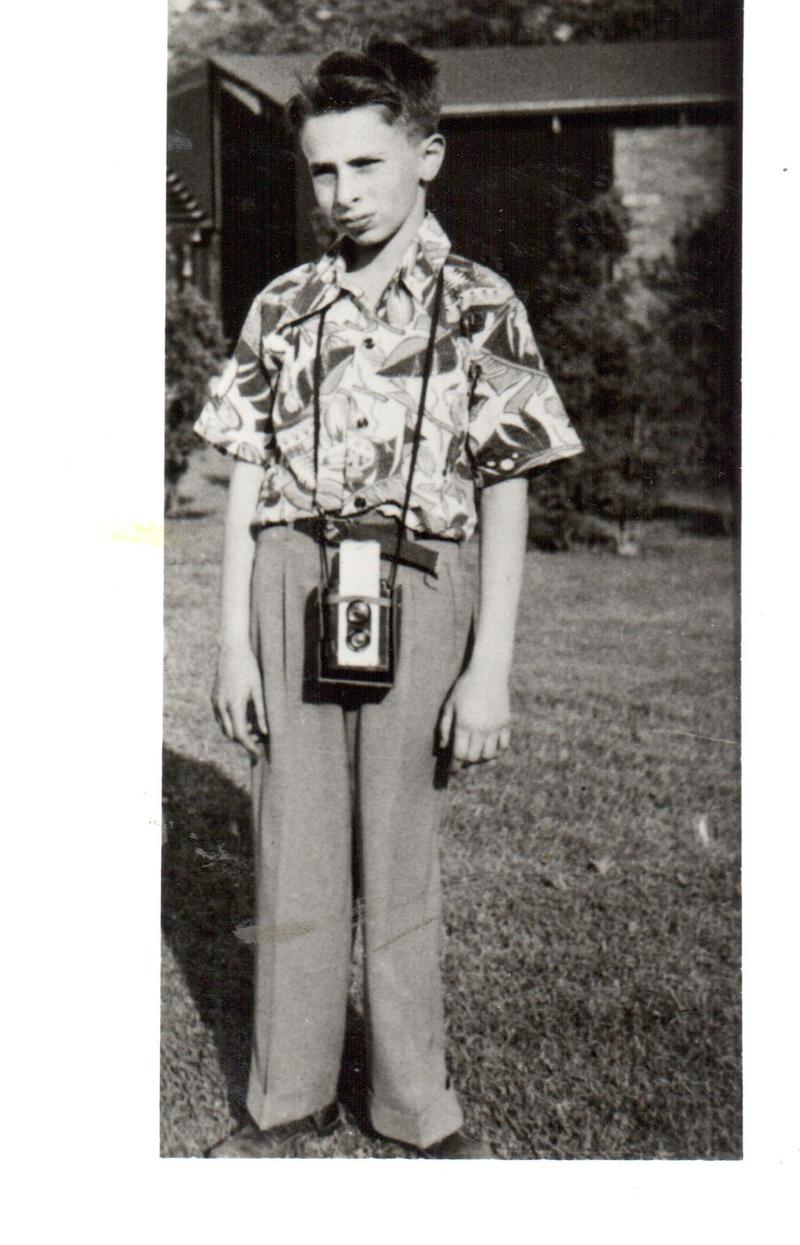 Young Jerry Bruckheimer with camera.
