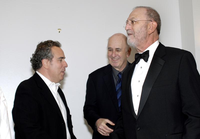 Michael Lomonaco, Phillip Lopate, and Leonard Lopate, at Leonard's 25th Anniversary Roast