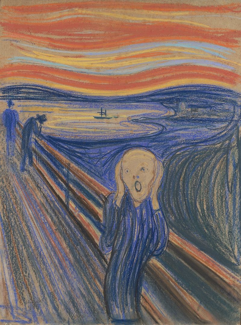 Edvard Munch (1863-1944) The Scream, 1895 Pastel on board in the original frame 79 x 59 cm (31 1/8 x 23 ¼ in.) Private Collection