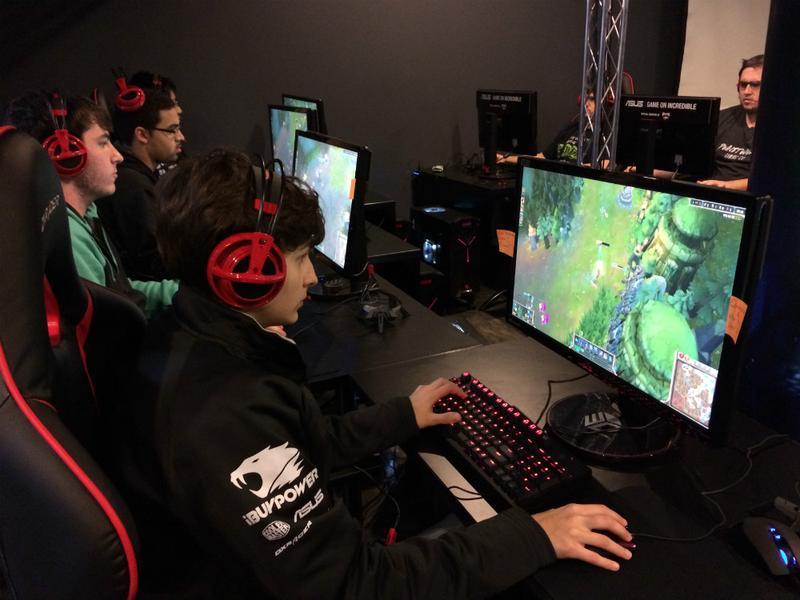 Razur, formerly known as Rachel, playing a video game at Robert Morris University.