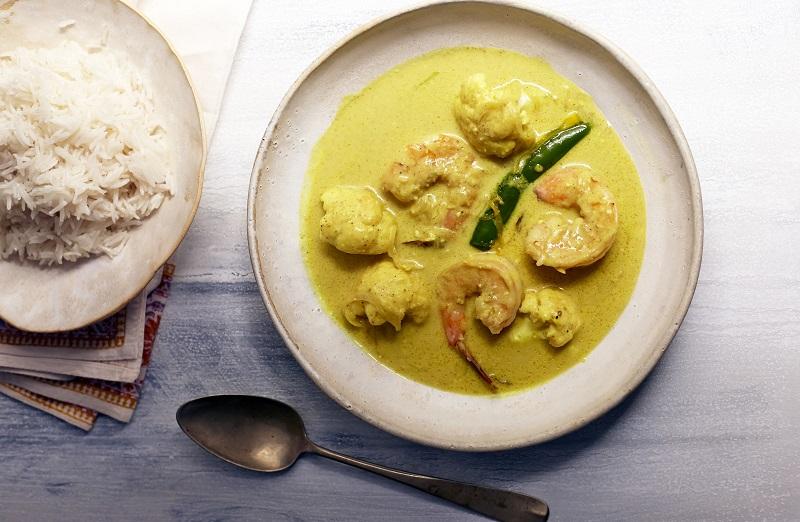 Chef Floyd Cardoz' "Shrimp Curry with Cauliflower"