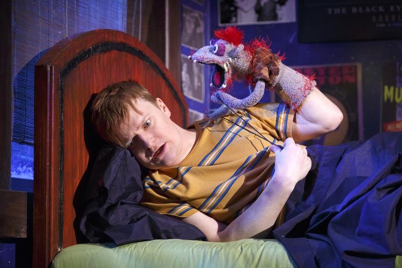 Steven Boyer in a scene from Robert Askins' HAND TO GOD on Broadway.