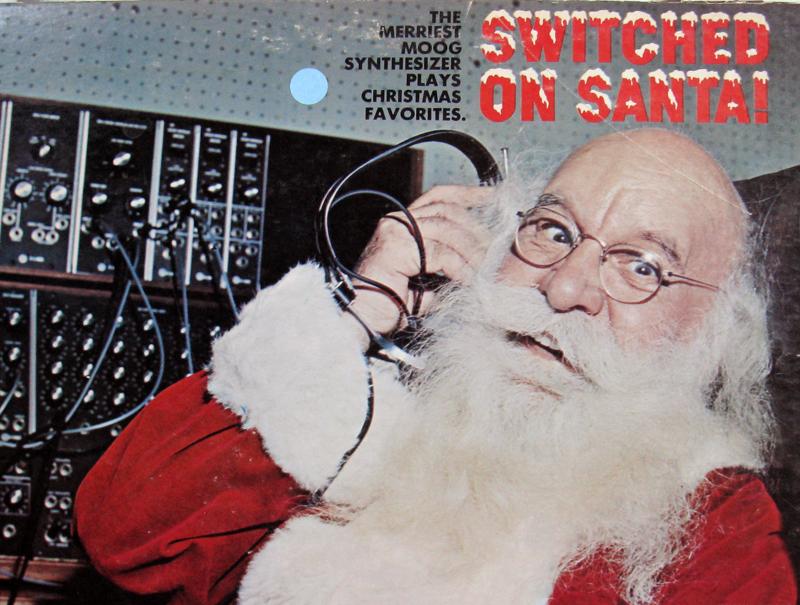The cover (detail) of Sy Mann's "Switched on Santa"