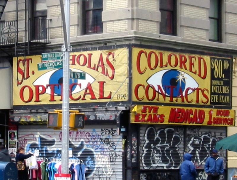 The corner of St. Nicholas Avenue and 178th Street in Washington Heights