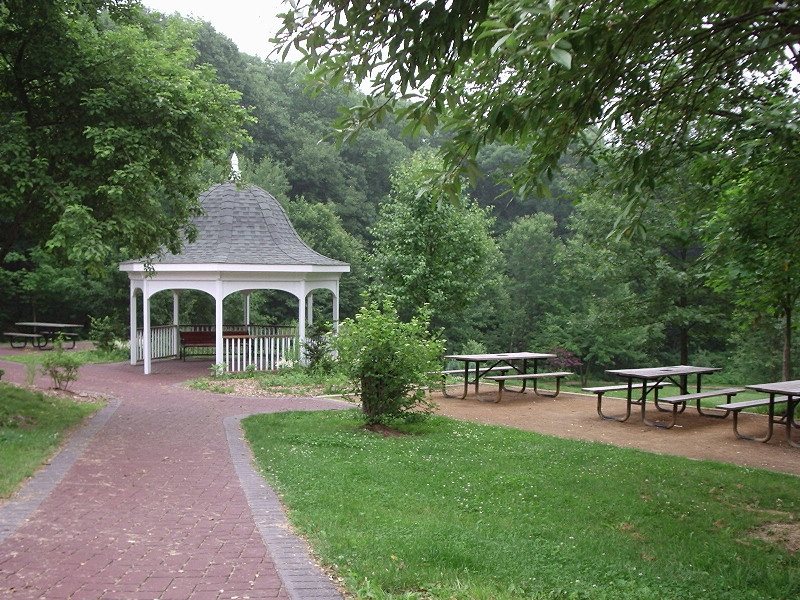 A view of Dodge Park in Worcester, MA, from Randolph St.