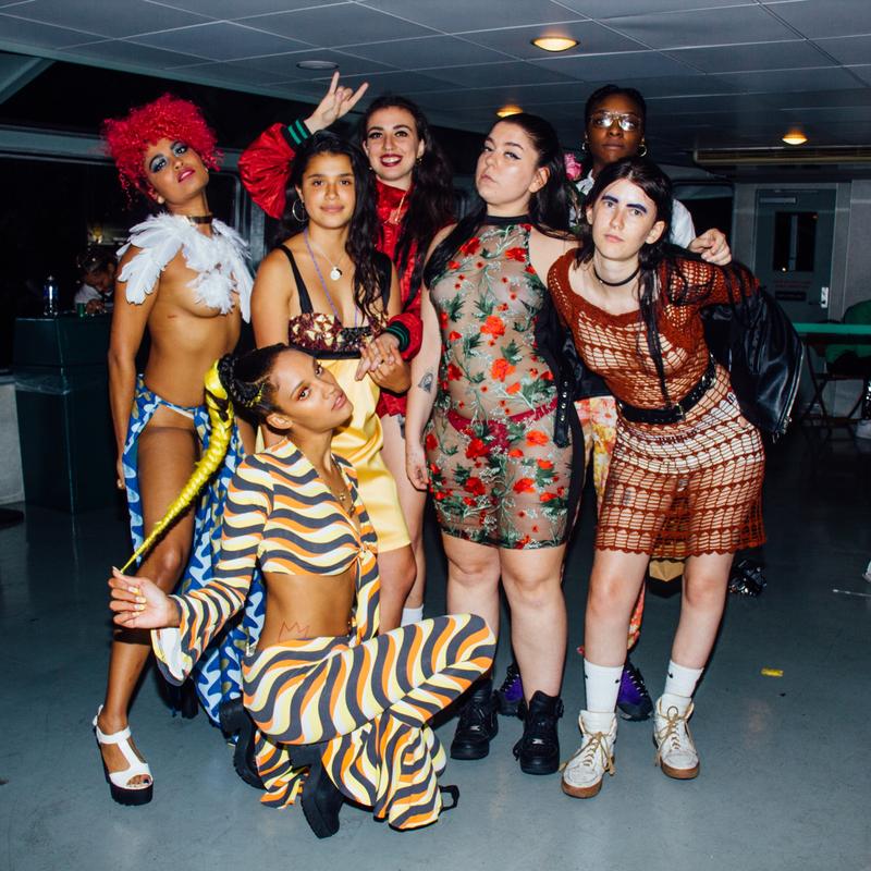 Brujas at their Anti-Prom in 2017 with artist dadacoz