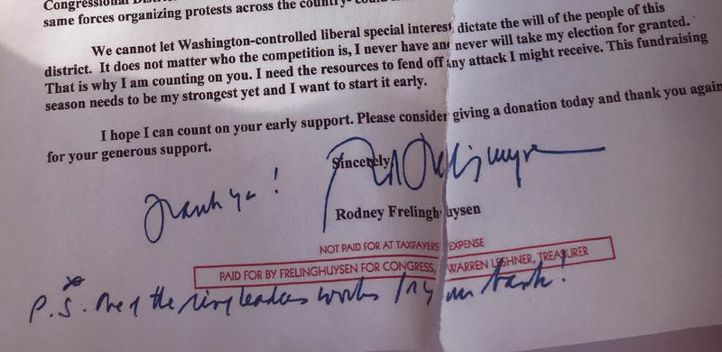 Frelinghuysen Letter (photo courtesy of Saily Avelenda)
