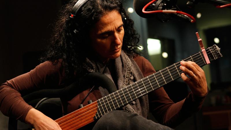 Badi Assad performs in the Soundcheck studio.