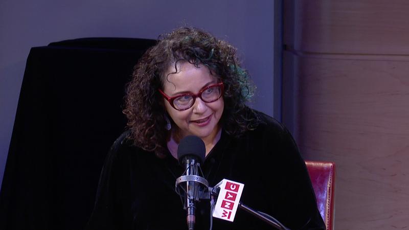 Brooke Gladstone drops the mic at WNYC's 'Werk It' event in The Greene Space on June 5, 2015.
