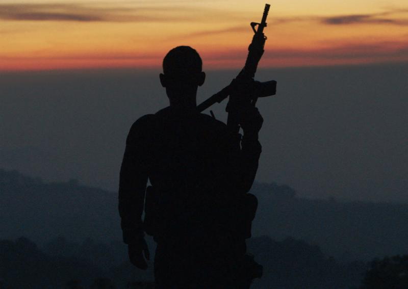 Autodefensa member standing guard in Michoacán, Mexico, from CARTEL LAND, a film by Matthew Heineman