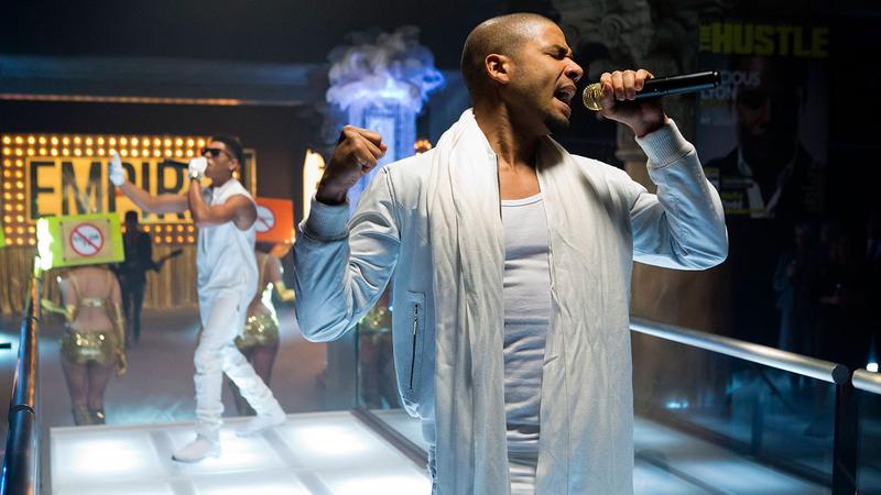 Jussie Smollett (r) performs in EMPIRE.