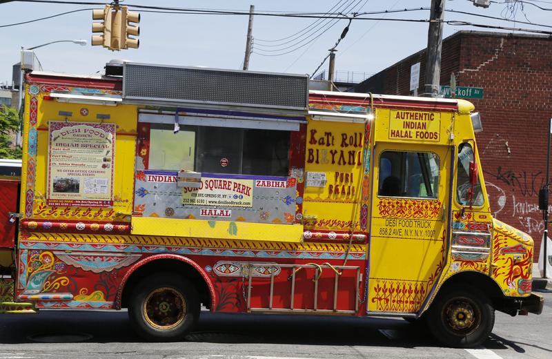 Famous Desi Food Truck in East Williamsburg, Brooklyn on June 1, 2014.