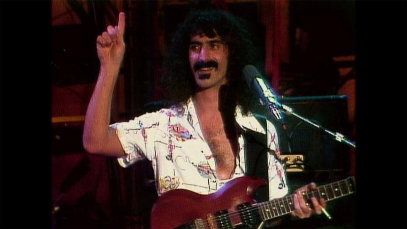 Frank Zappa performs.