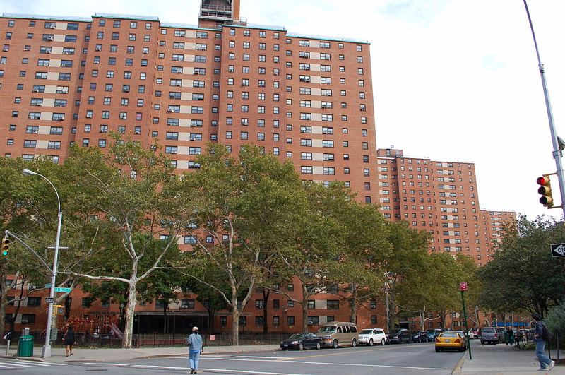 The Grant Houses in West Harlem was one of two public housing projects raided by the NYPD last week.