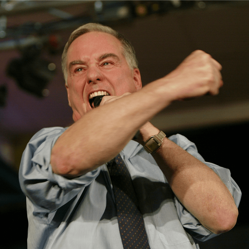 Democratic presidential candidate former Vermont Governor Howard Dean addresses supporters at his caucus night party Iowa.