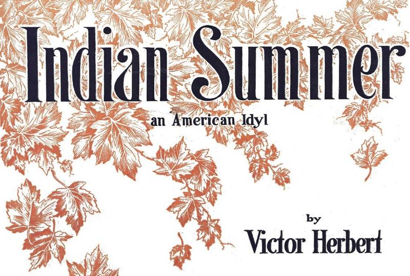 Sheet Music of "Indian Summer" (1919)