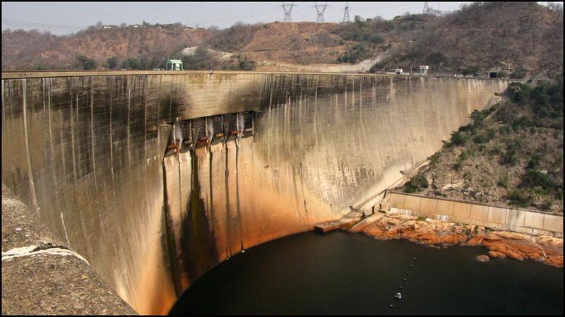 Lake Kariba dam on the border of Zambia and Zimbabwe.