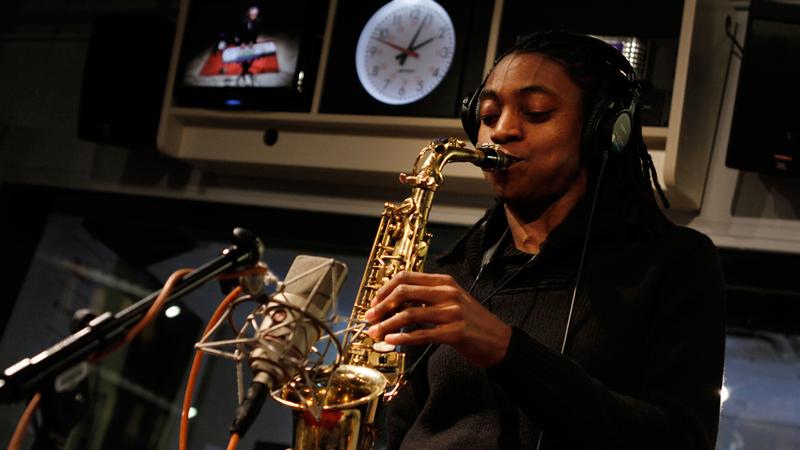 Lakecia Benjamin performs in the Soundcheck studio.