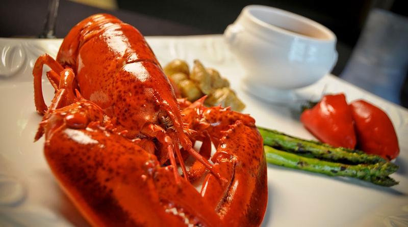 Lobster for dinner.
