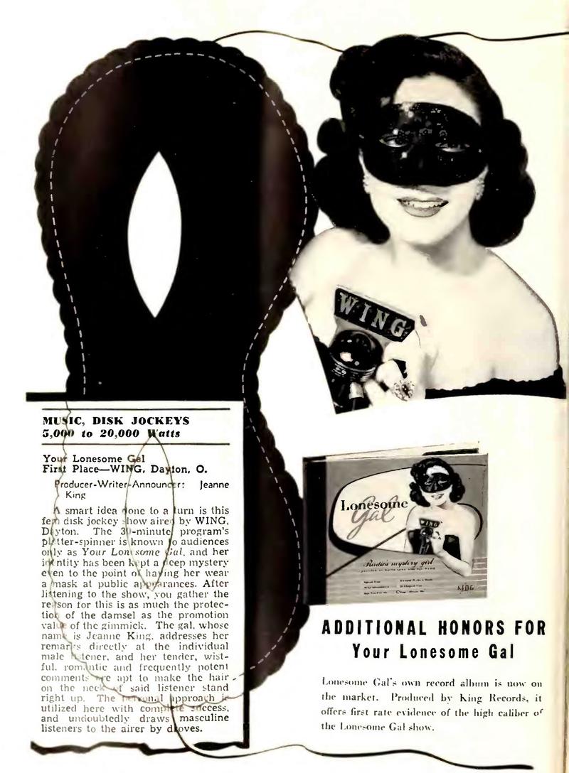 A late 1940s trade ad for The Lonesome Gal