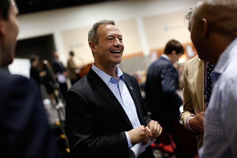 Potential Democratic presidential candidate and former Maryland Gov. Martin O'Malley (D-MD) greets South Carolina Democrats after speaking at the South Carolina Democratic Party state convention.