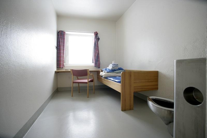Photo taken on March 8, 2006 shows a a cell in the isolation wing of the Ila landsfengsel in Baerum just outside Oslo, Norway.