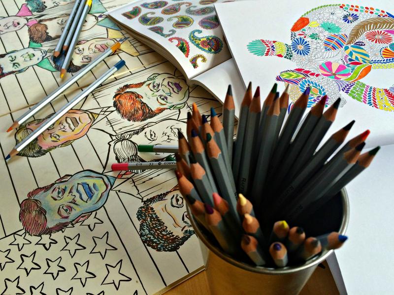 Staff coloring time at OTM.