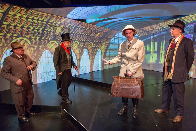 Ross Bickell, George Morfogen, James Riordan, and Mitch Greenberg in DONOGOO by Jules Romains