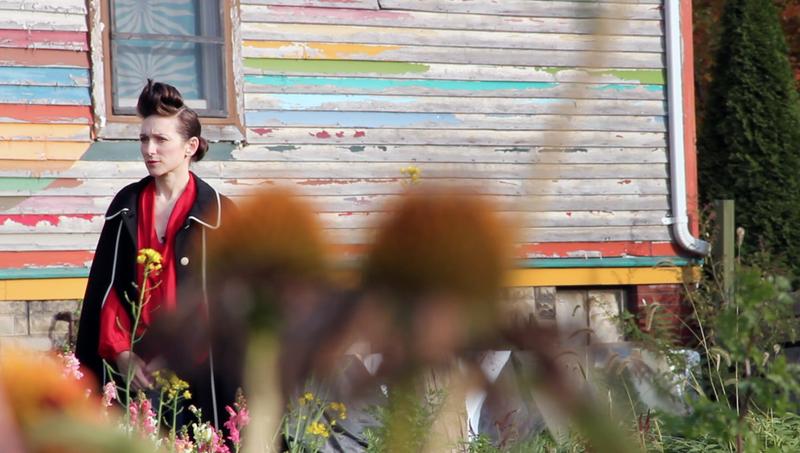 Shara Worden in her Detroit home's garden