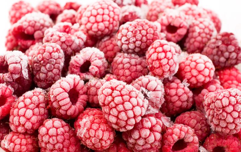 Raspberries and other summer fruits and vegetables can be frozen to preserve them.