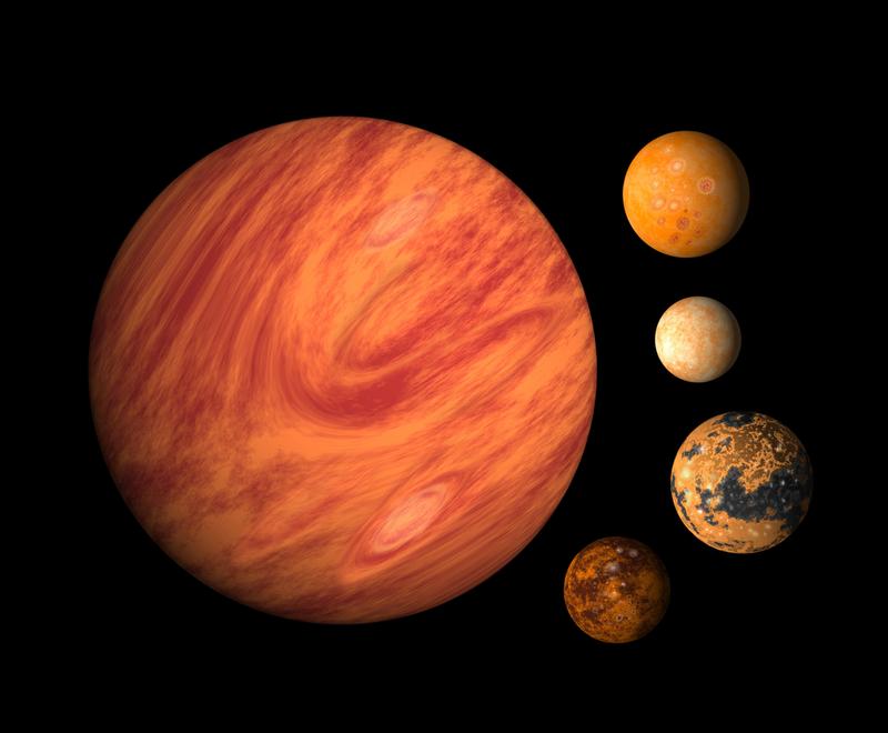 Jupiter and its moons