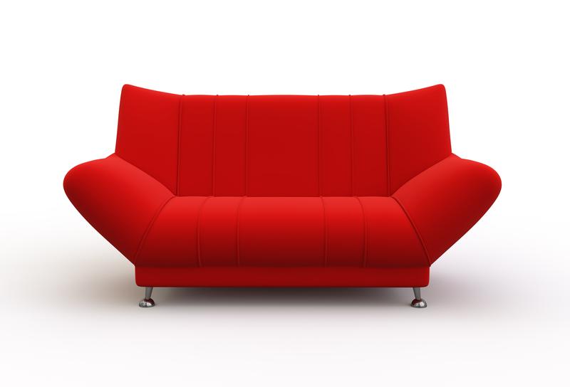Modern red couch