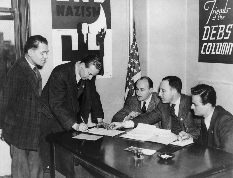 The American Volunteer Enrollment Office For The Spanish Civil War In June 1937.